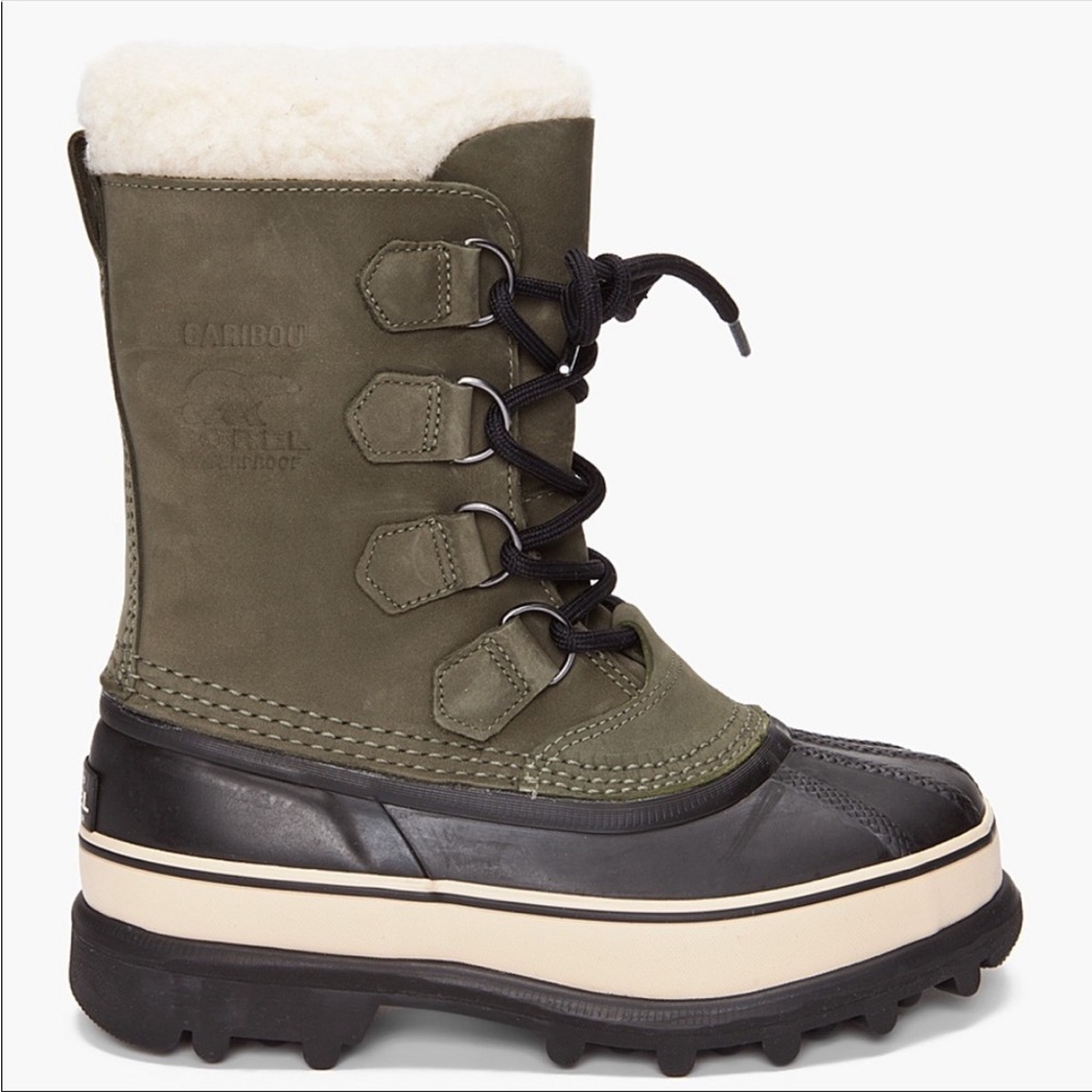 Sorel Green and Black Winter Boots